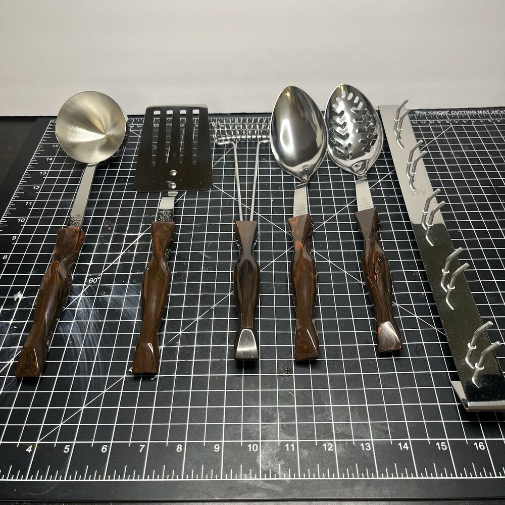 VTG NEW Cutco Stainless Steel Serving Utensils Ladle Wisk Spoons Spatula 1970s